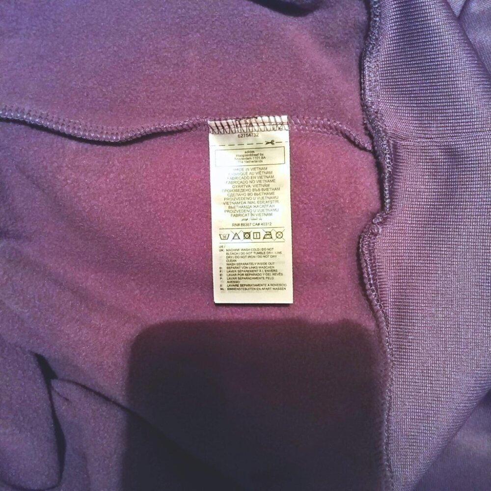 Adidas Brand Love Fleece Hoodie Sweatshirt Shadow Violet Men's Size Lg - Picture 6 of 9